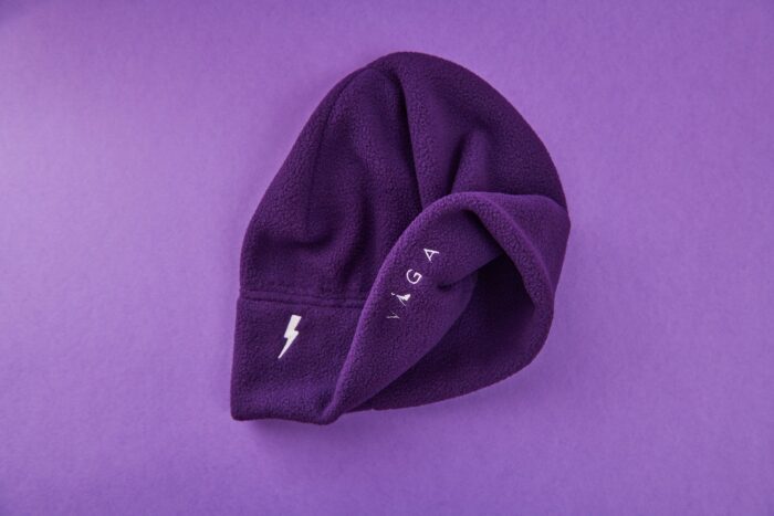 Vaga Fleece Beanie Purple Folded 2