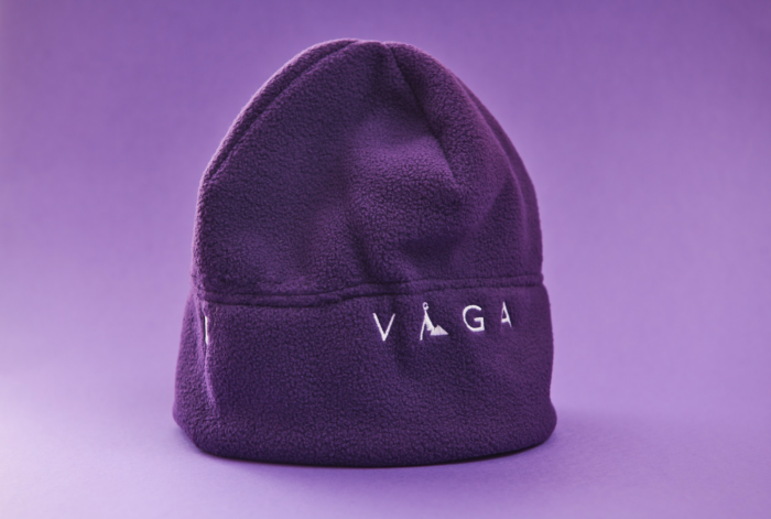 Vaga Fleece Beanie Purple Folded